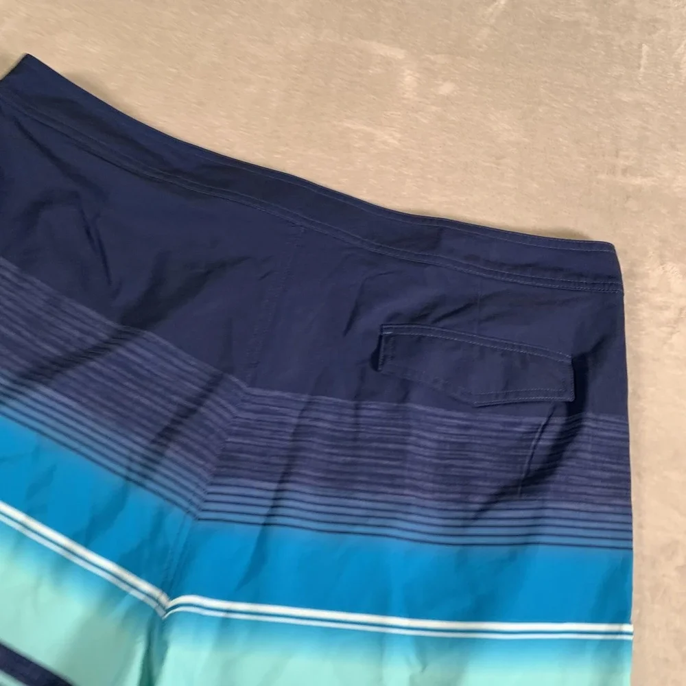 Goodfellow Board Shorts Mens 40 Striped Swim Trunks 4-Way Stretch 10